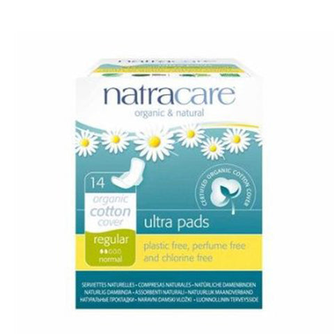 Natracare Ultra Pads with Wings (23cm Regular, 14 pads)